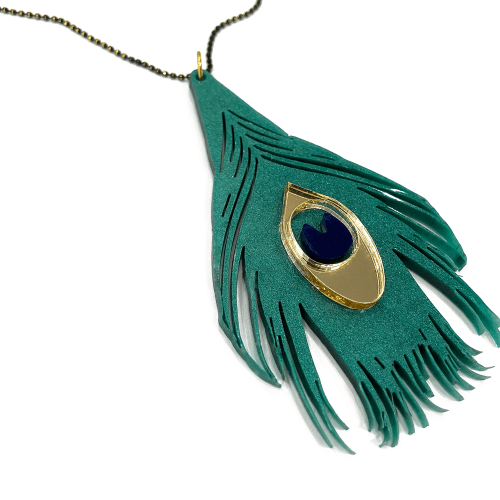 Classics Necklace Peacock Feather 30-1001 
