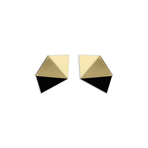 Geometry Earrings Irregular Geometric Beige 10-1032 