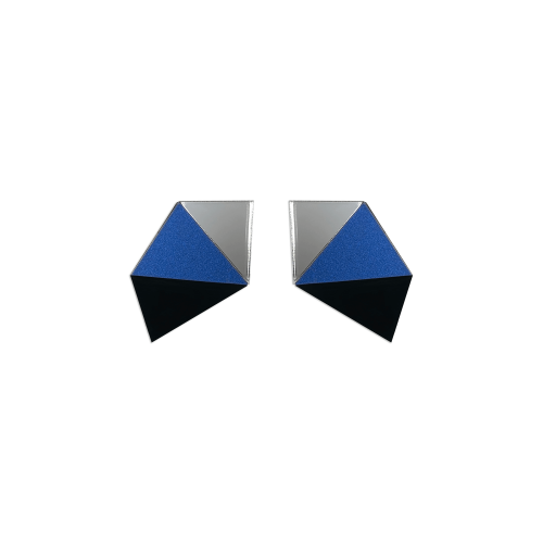 Geometry Earrings Irregular Geometric Blue 10-1033 