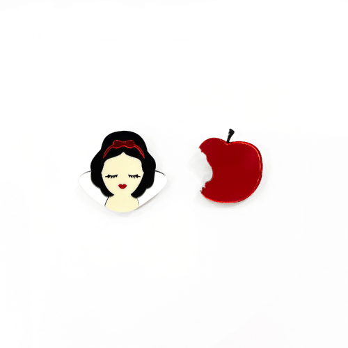 Fairytales Earrings Snow White & Bitten Apple 10-1035 