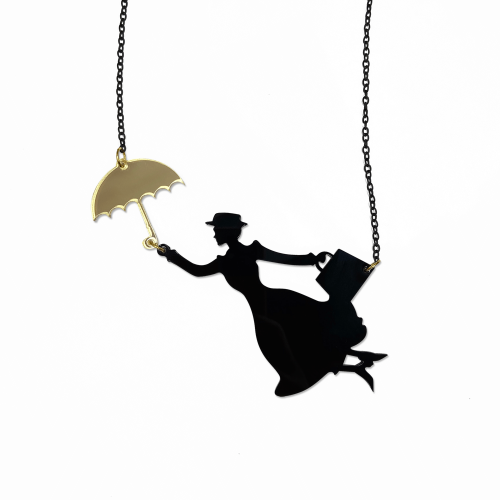 Fairytales Necklace Mary Poppins with her Umbrella 30-1009 