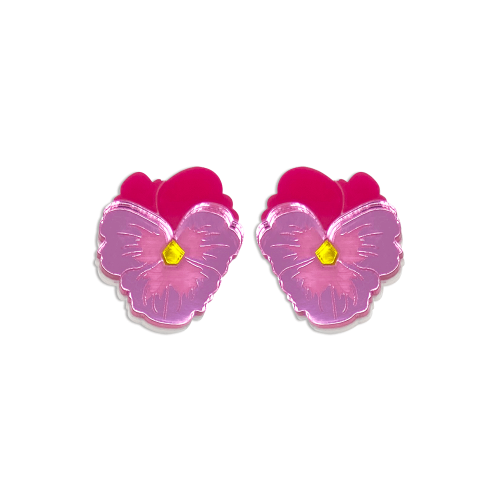 The Garden Earrings Pansies Small 10-1086 