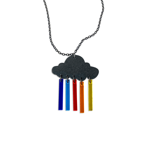 Playful Necklace Cloudy Colorful Rainbow 30-1011 