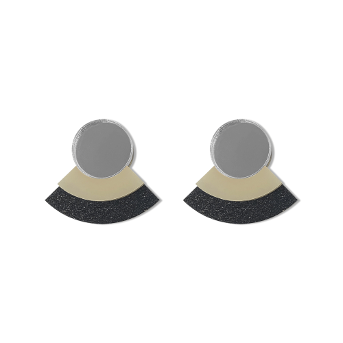 Geometry Earrings Fan Shape 10-1097 