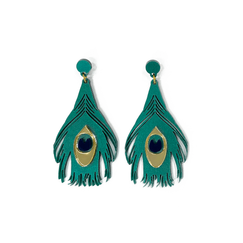 Classics Earrings Peacock Feather 10-1001 