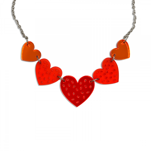Sprinkle Love Necklace Sprinkled Hearts 30-1070 