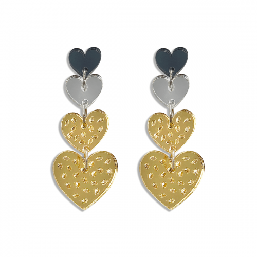 Sprinkle Love Earrings Shiny Hearts 10-1106 